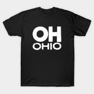 OH Ohio Vintage State Typography T-Shirt